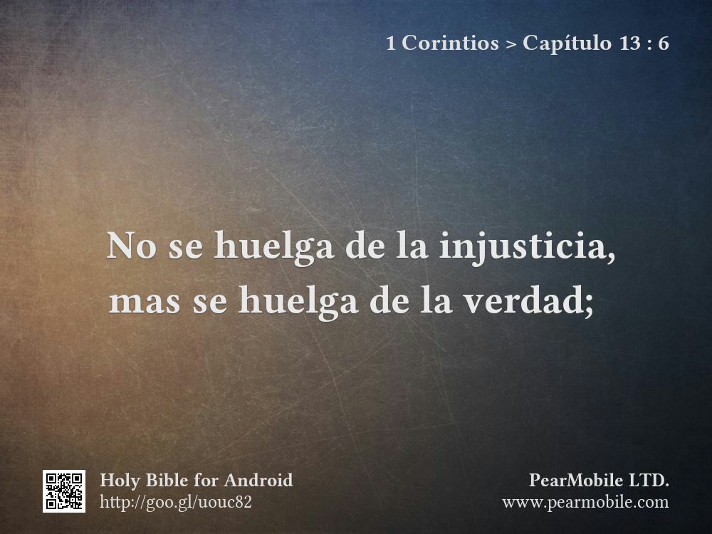 1 Corintios, Capítulo 13:6